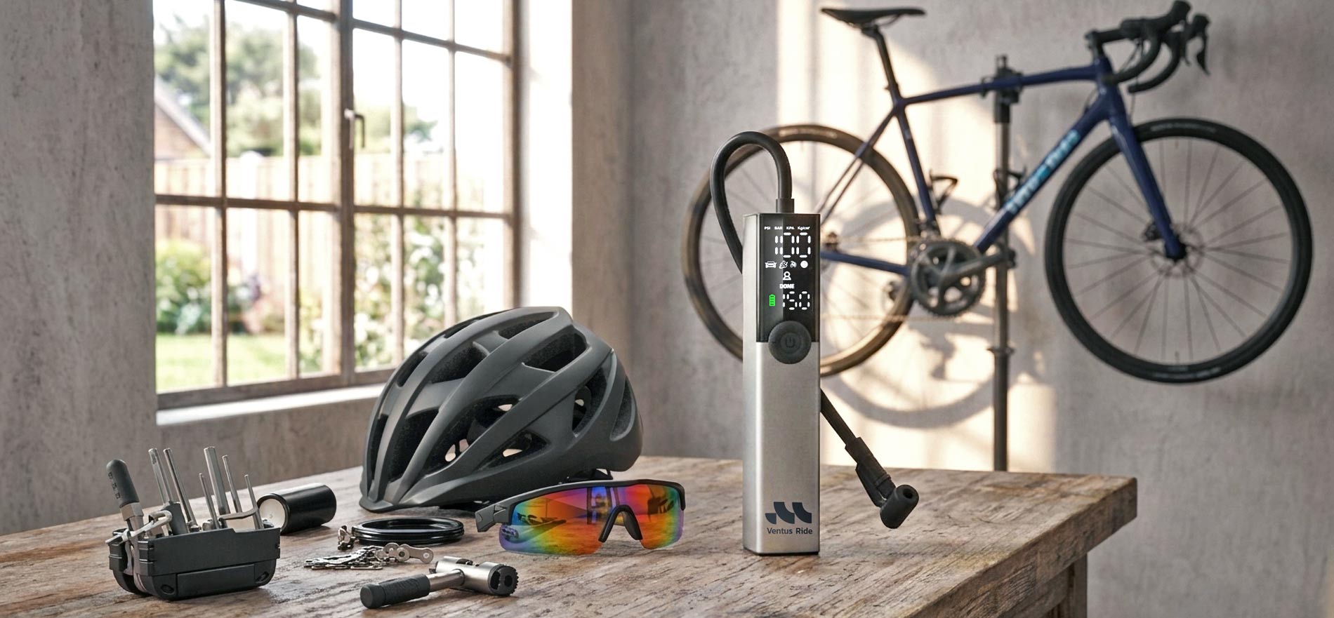 Ventus Ride – 10.34 bar (150 PSI) Fahrradpumpe