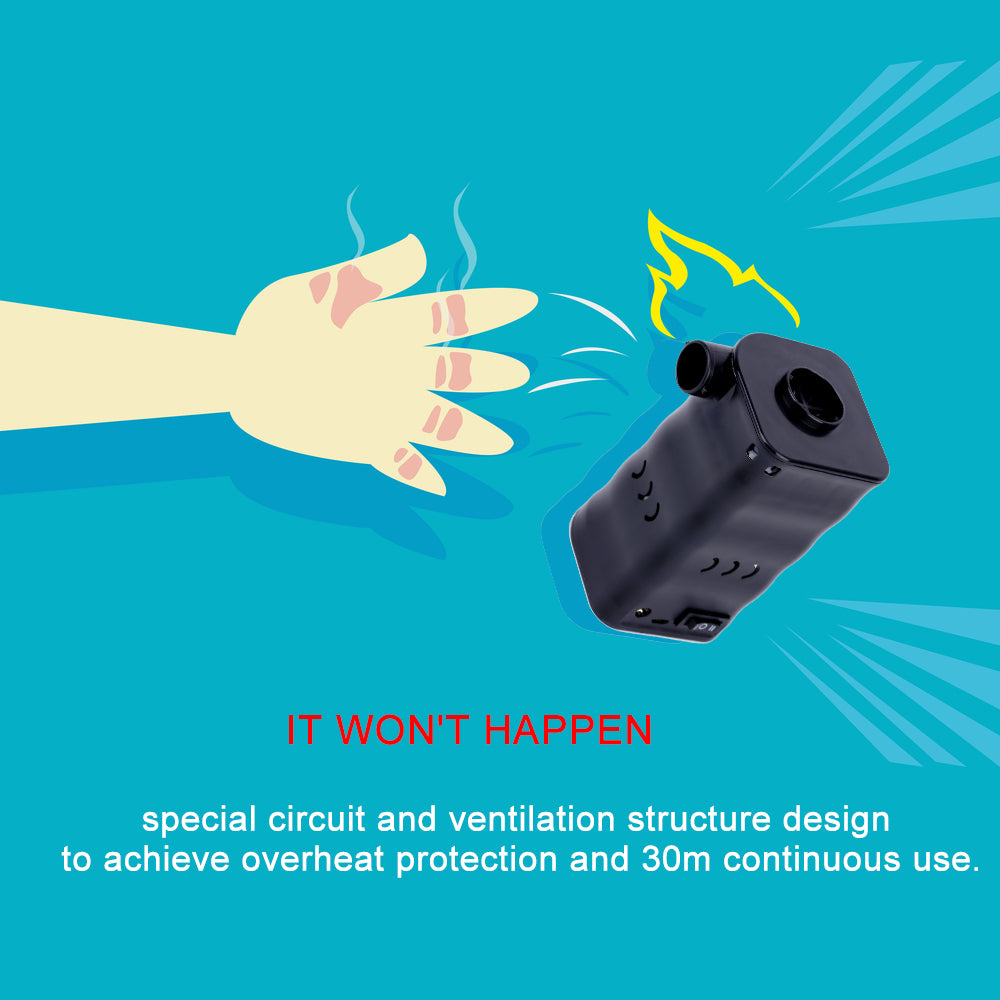 special circuit and ventilation structure design to achieve overheat protection and 30mins continuous use.