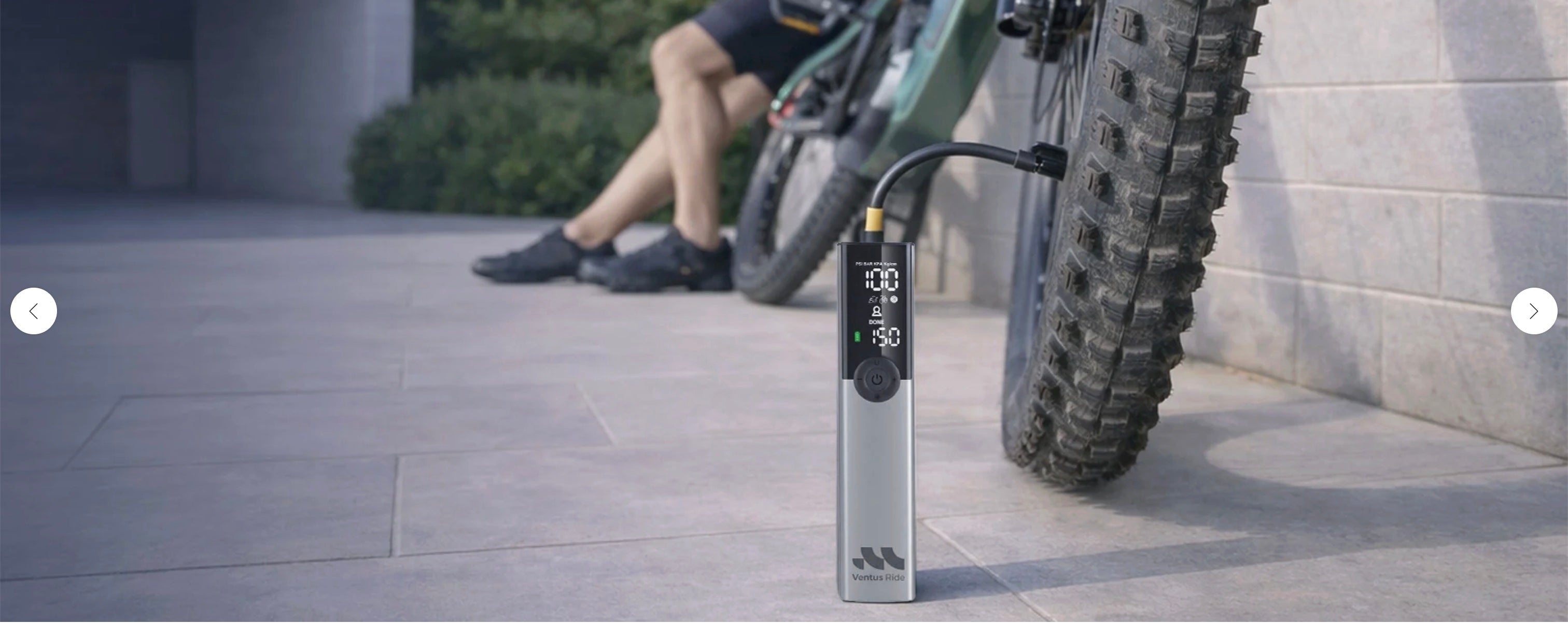 Ventus Ride connected to a mountain bike tire
